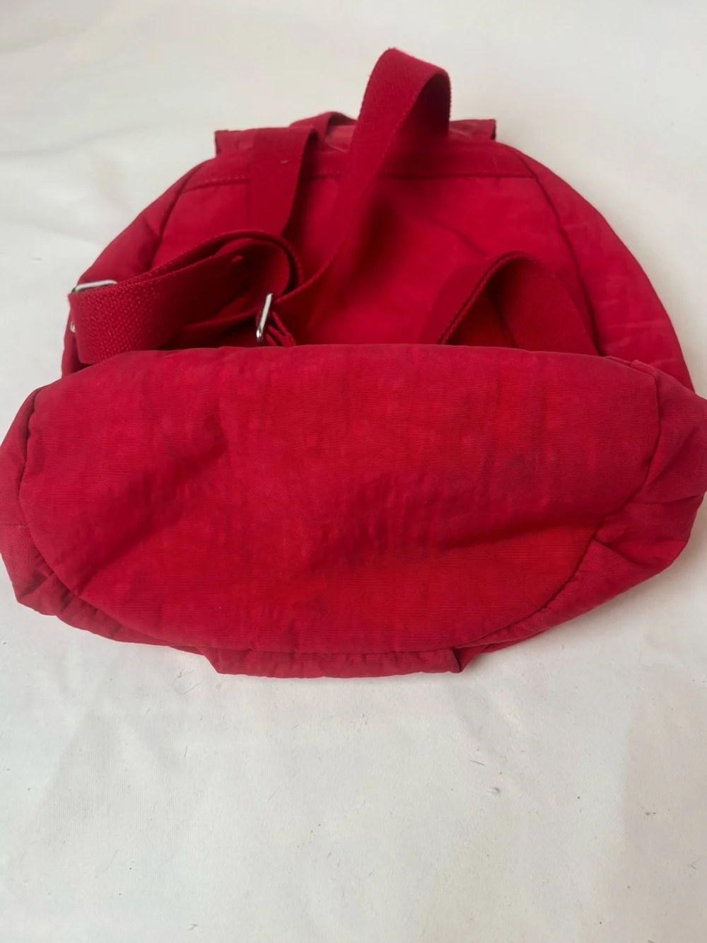 Kipling Queenie Backpack Tango Red Nylon Lightning Pockets No Monkey
